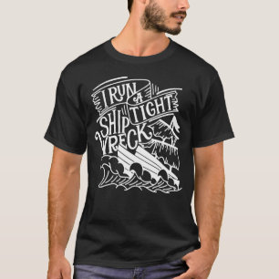 Ich führe ein Vintages Schiffswrack im nautischen T-Shirt