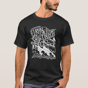 Ich führe ein Vintages Schiffswrack im nautischen  T-Shirt
