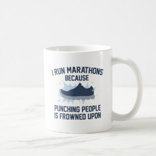 Ich führe Marathons aus Kaffeetasse