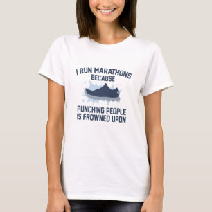 Ich führe Marathons aus T-Shirt