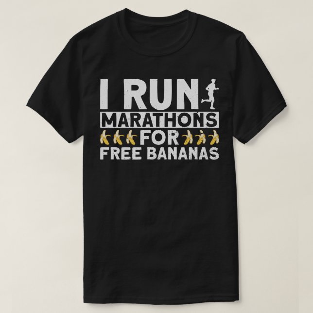 Ich führe Marathons für den Marathonläufer für fre T-Shirt (Design vorne)