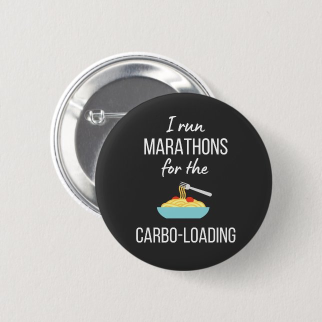 Ich führe Marathons für die Carbo-Ladung durch Button (Vorne & Hinten)