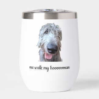 Ich führe meinen Hoooooman Irish Wolfhound Wasserf