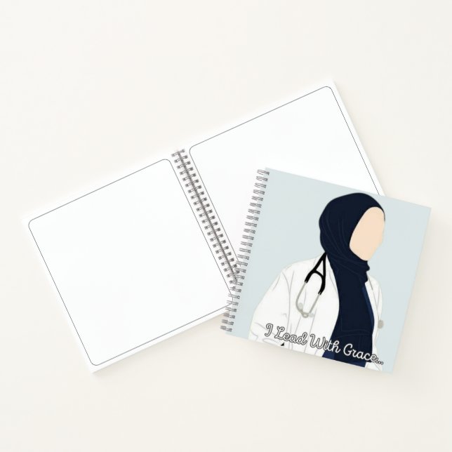 Ich führe mit Grace - Hijabi Doctor Notebook Notizbuch (Innenseite)