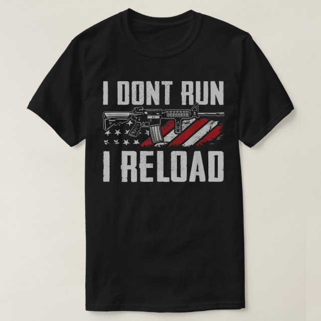 Ich führe nicht aus, dass ich die USA Flag Pro Gun T-Shirt (Design vorne)