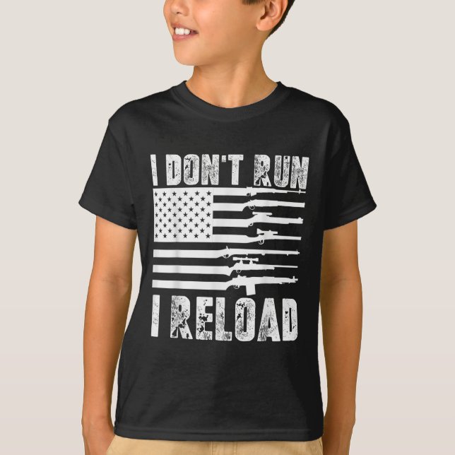 Ich führe nicht aus, dass ich Pro Guns American Fl T-Shirt (Vorderseite)