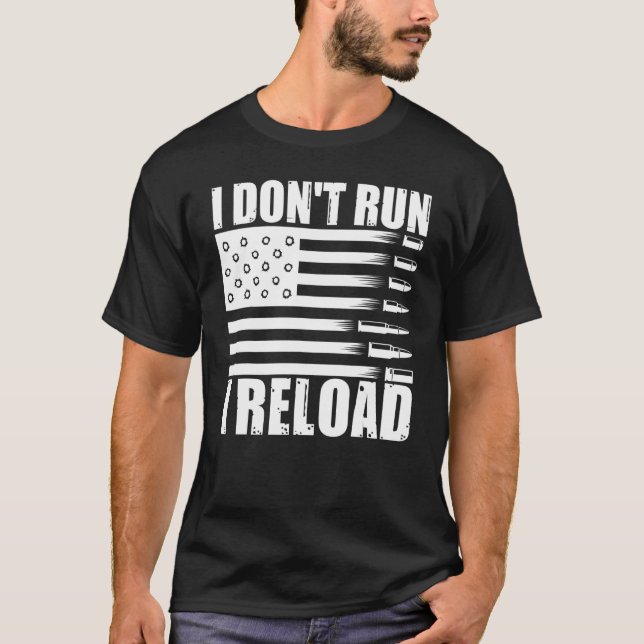Ich führe nicht aus, dass ich Pro Guns American Fl T-Shirt (Vorderseite)