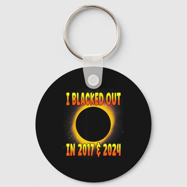 Ich Funny Blacked Out 2017 Totale Sonnenfinsternis Schlüsselanhänger (Vorderseite)
