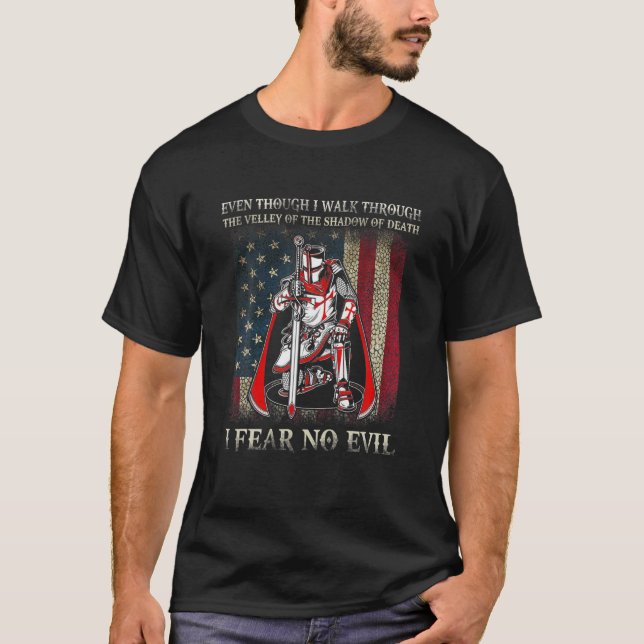 Ich fürchte keinen bösen Ritter Templar Krieger Kn T-Shirt (Vorderseite)