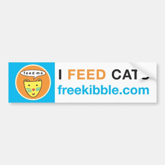 "Ich füttere Katzen-" Autoaufkleber (Vorne)