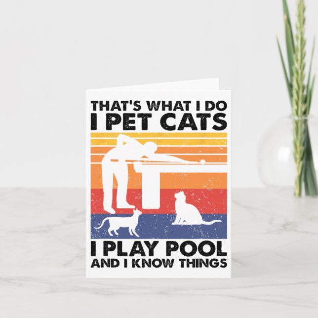 Ich füttere Katzen, die ich spiele Pool und ich ke Karte (Vorderseite)