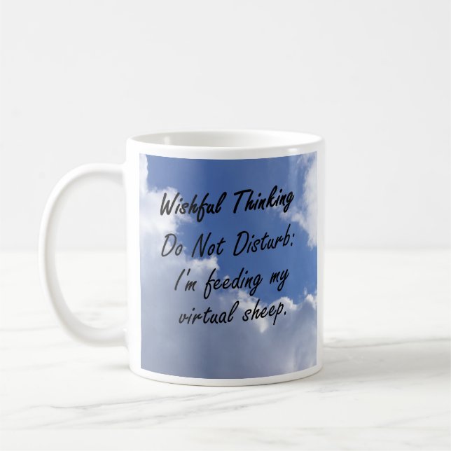 Ich füttere meine virtuellen Schafe Kaffeetasse (Links)