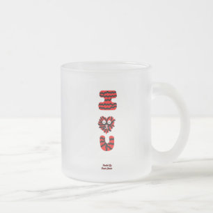 Ich Fuzzy U Kleine Milchglas-Tasse Mattglastasse
