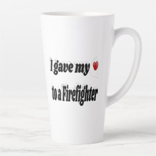 Ich gab meinem Feuerwehrmann mein Herz schwarzen T Milchtasse