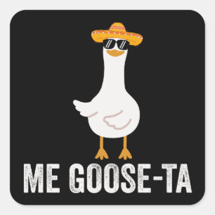 Ich Gans Ta Lustiger Mexikanischer Spanischer Gans Quadratischer Aufkleber