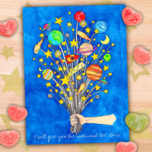 Ich gebe dir den Mond und die Sterne Postkarte