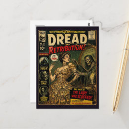 Ich Gebe Einen Dreck Um Eine Gabel Faux-Horror-Vin Postkarte