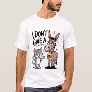 Ich Gebe Einen Lustigen Katz-Und-Esel Nicht T-Shirt
