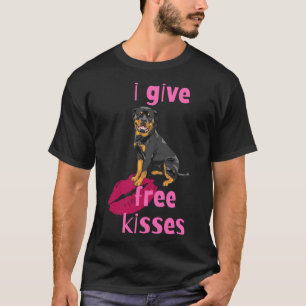Ich gebe Free Kisses Rottweiler T-Shirt