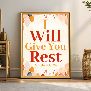 Ich gebe Ihnen Erholung Boho Christliche Wall Art Poster
