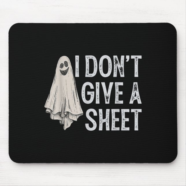 Ich gebe kein Blatt Boo Funny Halloween Mousepad (Vorne)