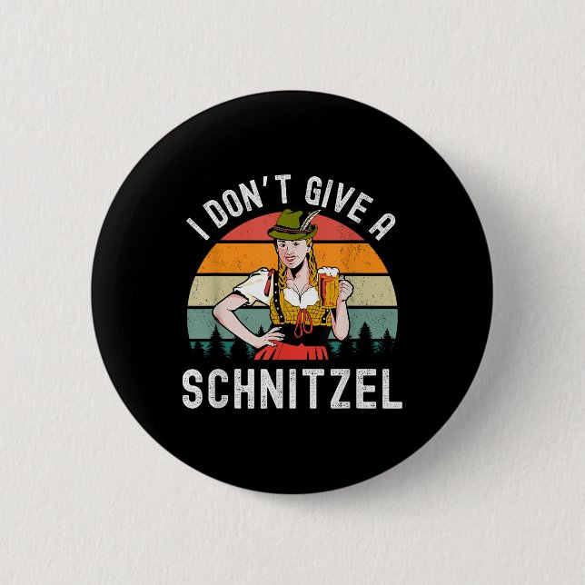 Ich gebe kein Schnitzel Beer Wurst Funny Deutsch Button (Vorderseite)