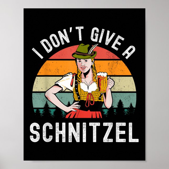 Ich gebe kein Schnitzel Beer Wurst Funny Deutsch Poster (Vorne)