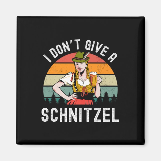 Ich gebe kein Schnitzel Beer Wurst Funny German Pr Magnet (Vorne)