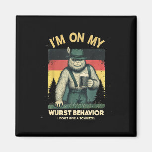 Ich gebe kein Schnitzel deutscher Bierbraut Wurst Magnet