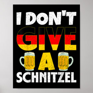 Ich gebe kein Schnitzel Festival Beer Drinker Poster
