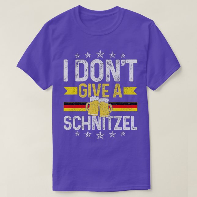 Ich gebe kein Schnitzel-Oktoberfest-Deutsches Flag T-Shirt (Design vorne)