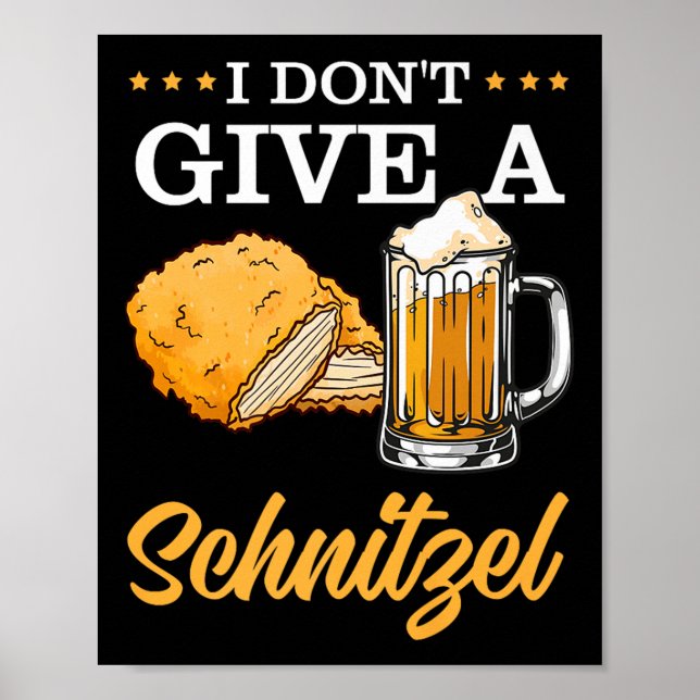 Ich gebe kein Schnitzel Premium Poster (Vorne)