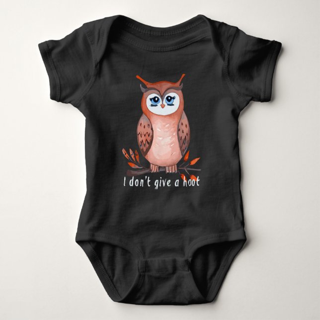 Ich gebe keine Hoot Baby Strampler (Vorderseite)
