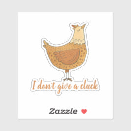 Ich gebe keinen "Cluck Funny Chicken Pun Sticker" Aufkleber