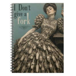 Ich gebe keinen Gabel-Faux-Vintage-Postkarte Notizblock