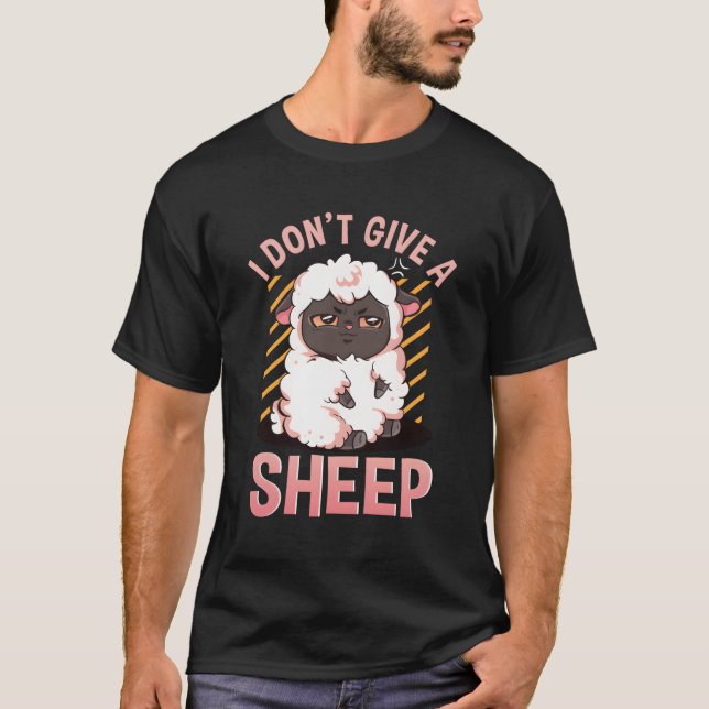 Ich gebe keinen Schaf-Funny Farm Animal Novelty Gi T-Shirt (Vorderseite)