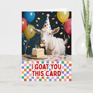 Ich geh Dich diese Karte Geburtstag Ziege Kuchen e