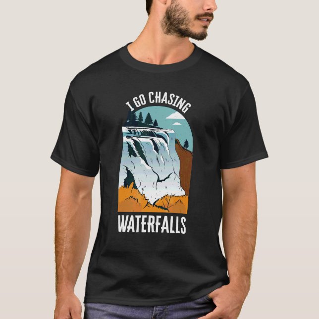 Ich gehe auf Wasserfall Wasserfälle Natur Wasserfä T-Shirt (Vorderseite)