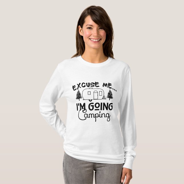 Ich gehe Camping Shirts (Vorne ganz)