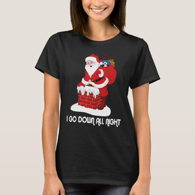 Ich gehe die ganze Nacht über los Weihnachten Weih T-Shirt (Vorderseite)