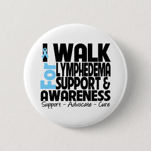 Ich gehe für Lymphedema Bewusstsein Button
