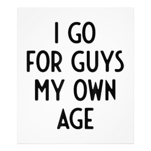 Ich gehe für Typ in meinem eigenen Alter ich lusti Fotodruck