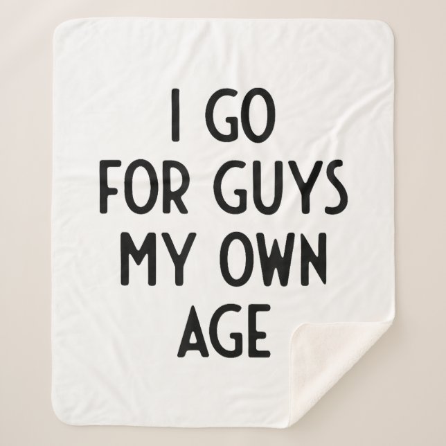 Ich gehe für Typ in meinem eigenen Alter ich lusti Sherpadecke (Vorderseite)