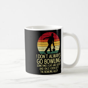 Ich gehe nicht immer Bowling Sunset Retro Bowler M Kaffeetasse