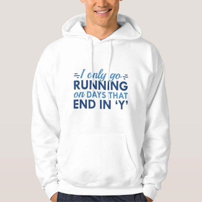 Ich gehe nur laufen hoodie (Vorderseite)