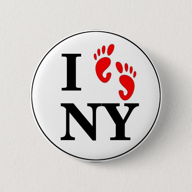 Ich gehe NY Button (Vorderseite)