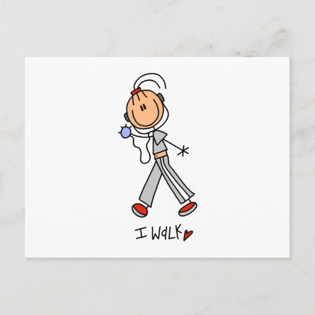 Ich gehe postkarte (Vorderseite)