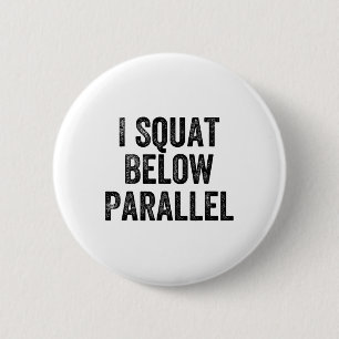 Ich gehe unter Parallel Gym Gewichtheber Bodybuild Button