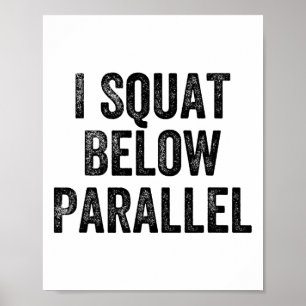 Ich gehe unter Parallel Gym Gewichtheber Bodybuild Poster