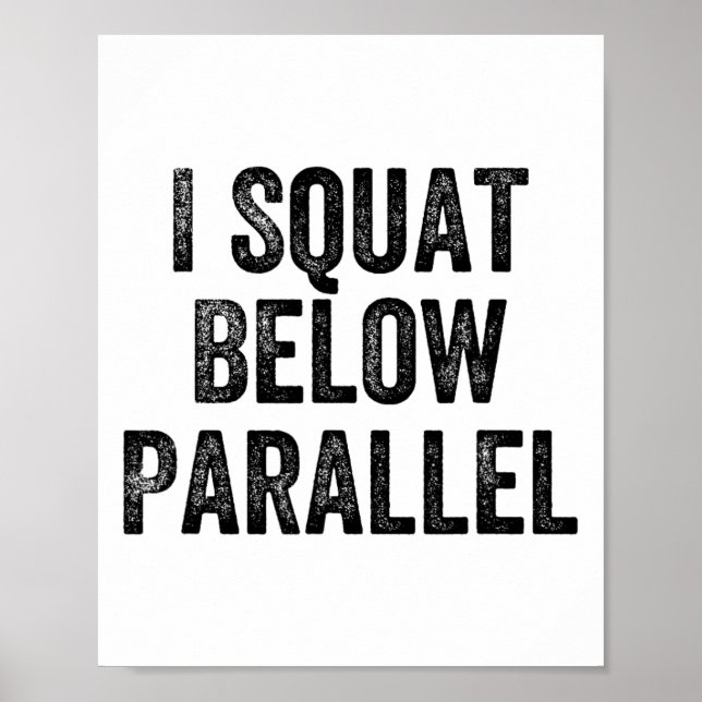 Ich gehe unter Parallel Gym Gewichtheber Bodybuild Poster (Vorne)